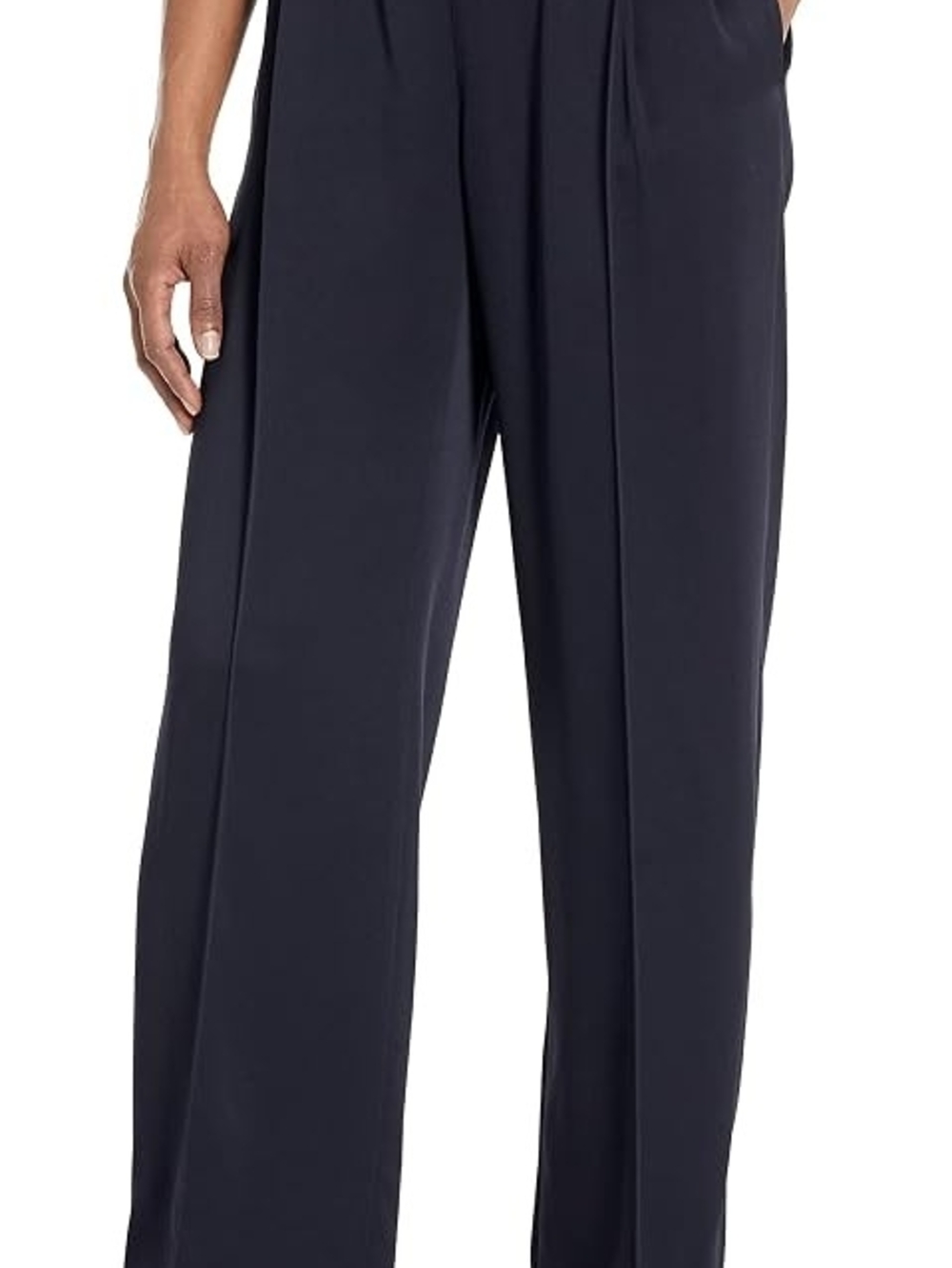 Vince Women's Navy Elastic-Waist Dress Pants - Picture 9 of 10